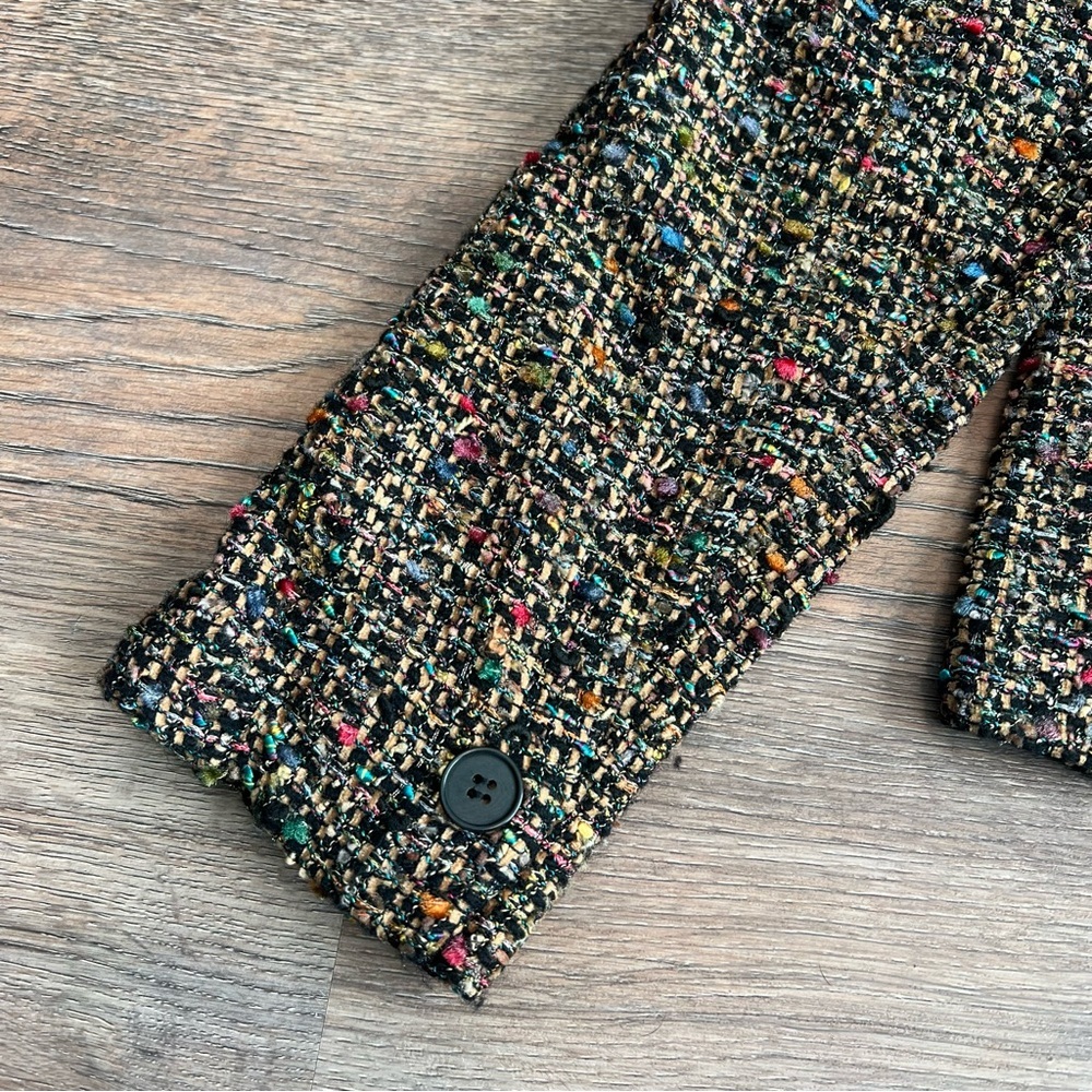 ❄️ Jones New York Multicolor Tweed Wool Blazer Jacket Size 6 Classic Tailored - Picture 3 of 9